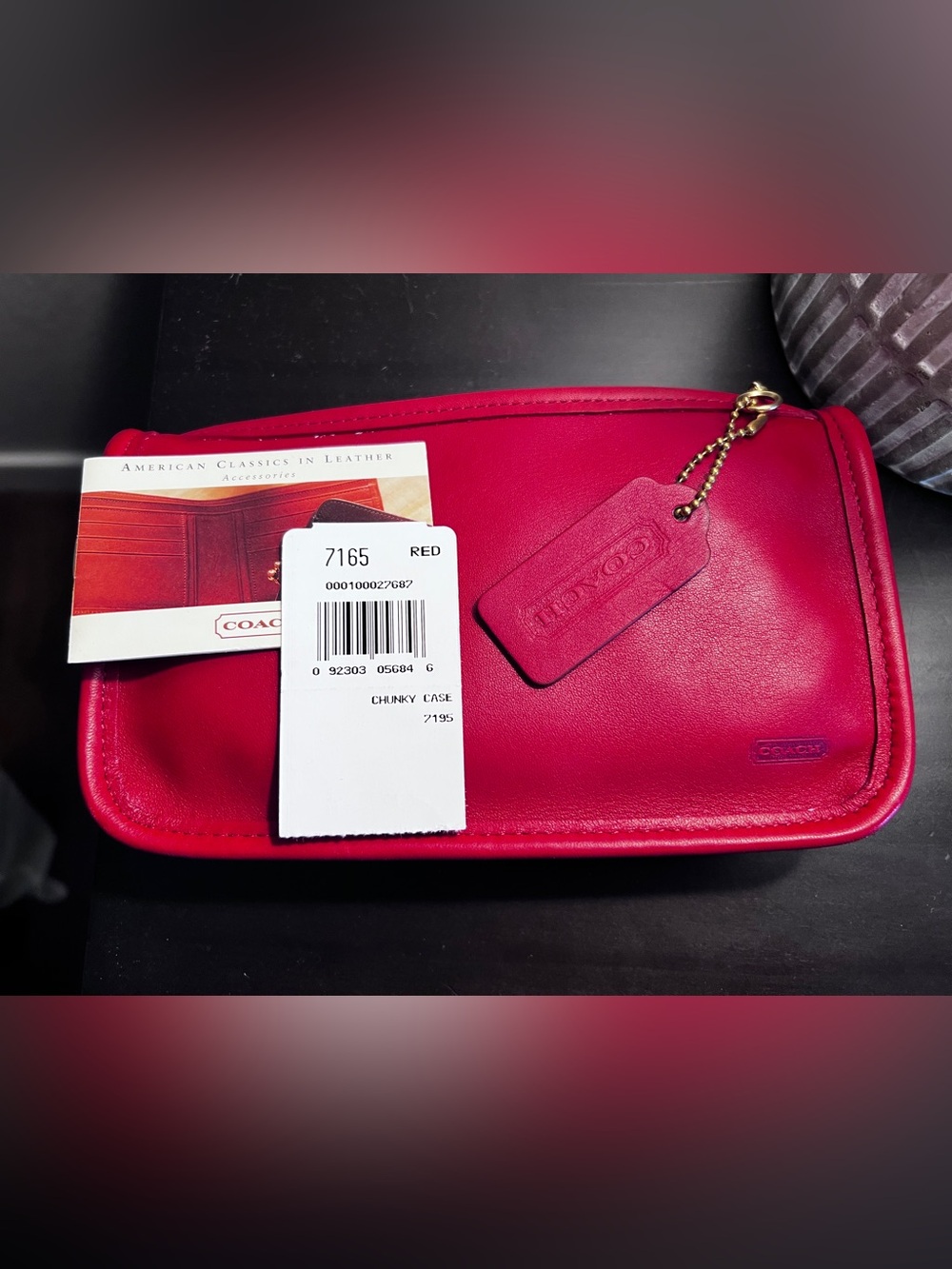 Vintage Coach Chunky Case 7165 In Red NWT
